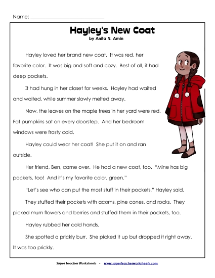 Fiction - Hayley's New Coat Fiction - Hayley's New Coat