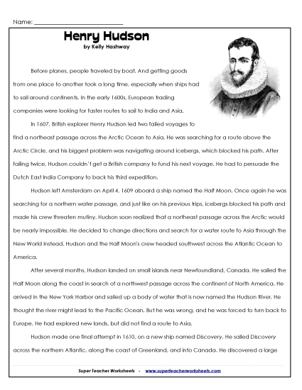 Henry Hudson - Henry Hudson Article Henry Hudson - Henry Hudson Article