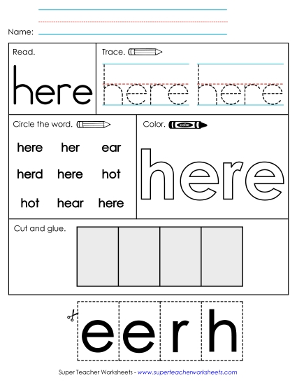 Individual Sight Words - Here (Sight Word)