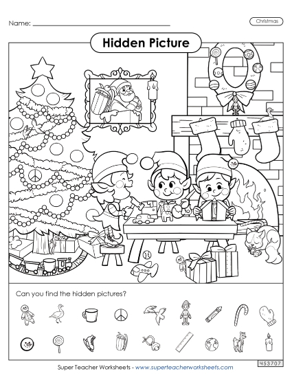 Hidden Picture Puzzles - Hidden Pictures: Christmas Elves Hidden Picture Puzzles - Hidden Pictures: Christmas Elves