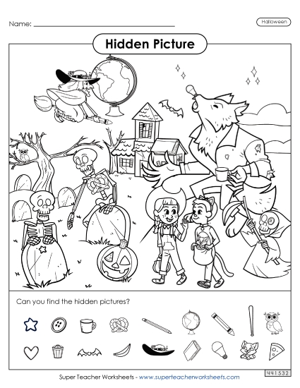 Puzzles - Hidden Pictures: Halloween