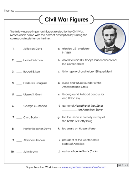Worksheets - Historical Figures Matching 1 Worksheets - Historical Figures Matching 1