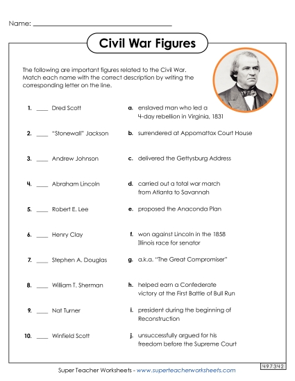 Worksheets - Historical Figures Matching 2 Worksheets - Historical Figures Matching 2