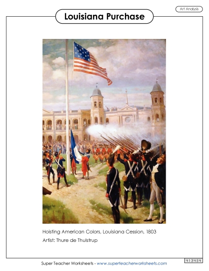 Art Analysis - Hoisting American Colors, Louisiana Cession  (Art Analysis)