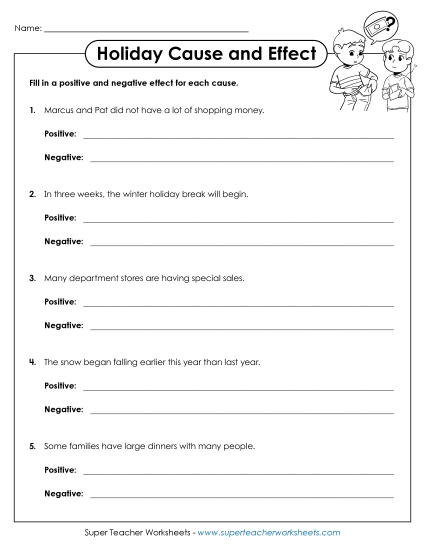 Holiday/Winter Cause and Effect Holiday/Winter Cause and Effect