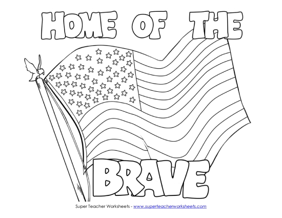 Coloring Pages - Home of the Brave Coloring Pages - Home of the Brave