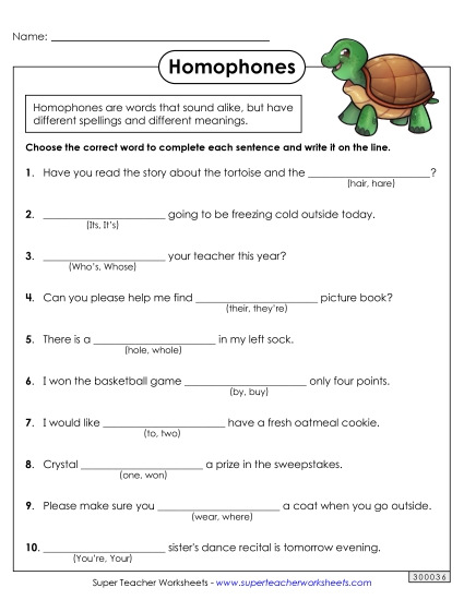 Mixed Homophones - Homophones 1