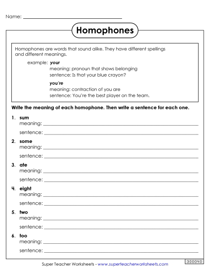 Mixed Homophones - Homophones 3