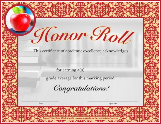 Honor and Merit Rolls - Honor Roll