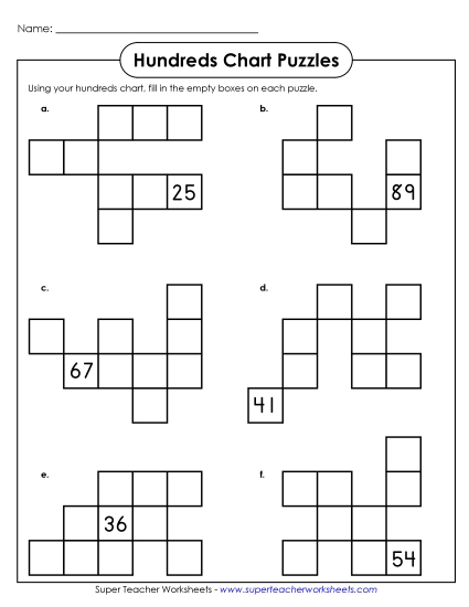 Hundreds Chart Puzzles - Hundreds Chart Puzzle 2 Hundreds Chart Puzzles - Hundreds Chart Puzzle 2