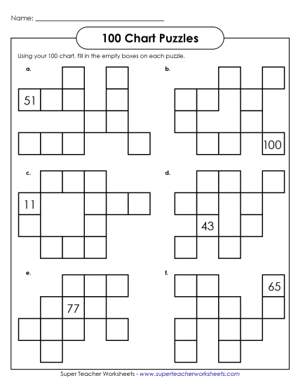 Hundreds Chart Puzzles - Hundreds Chart Puzzle 3 Hundreds Chart Puzzles - Hundreds Chart Puzzle 3