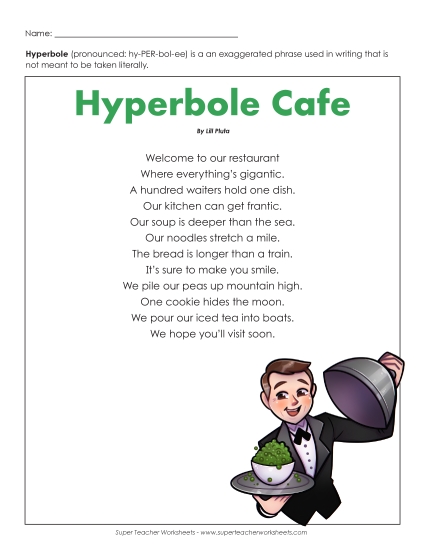 Figurative Language Poems - Hyperbole Cafe