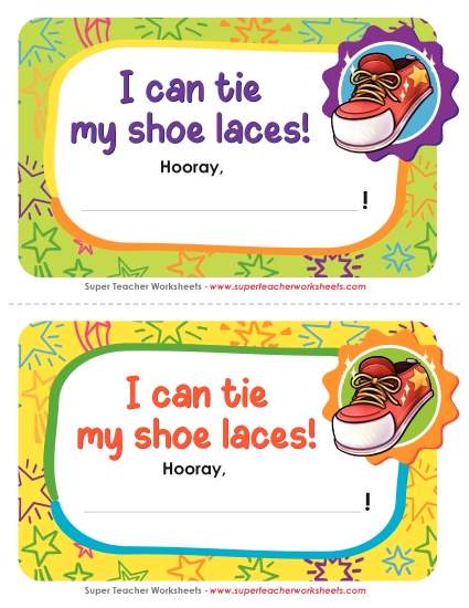 Clothing Awards - I can tie my shoe laces! Clothing Awards - I can tie my shoe laces!