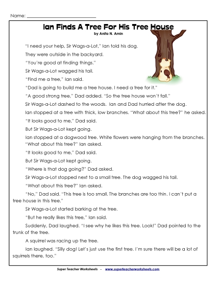 Ian and Sir Wags-a-Lot Stories (Fiction) - Ian Finds A Tree For His Tree House
