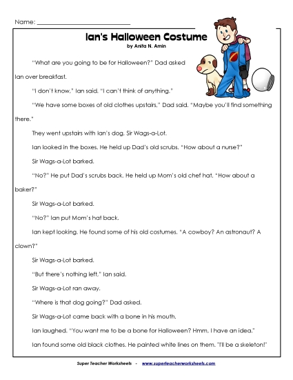 Ian and Sir Wags-a-Lot Stories (Fiction) - Ian's Halloween Costume Ian and Sir Wags-a-Lot Stories (Fiction) - Ian's Halloween Costume