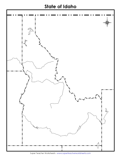 Maps - Idaho: Blank Map Maps - Idaho: Blank Map