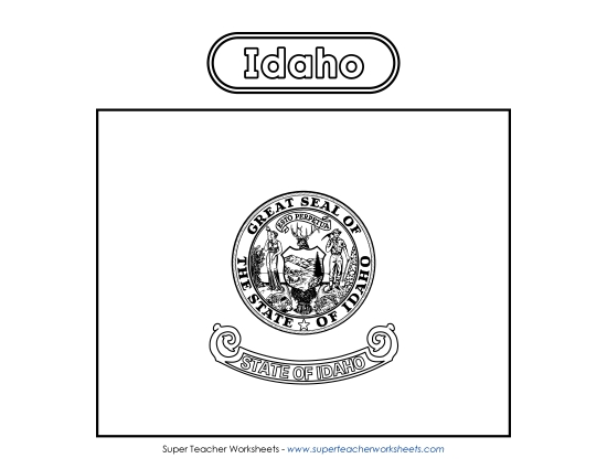 Flags & Seals - Idaho Flag Coloring Page Flags & Seals - Idaho Flag Coloring Page