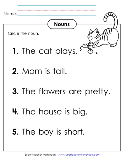Basic Nouns - Identify Nouns (A) 