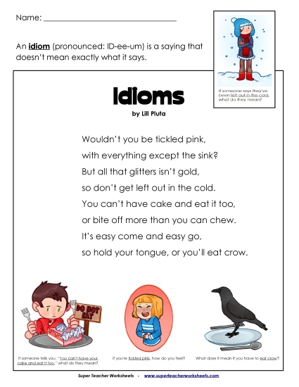 Idiom Poem Idiom Poem