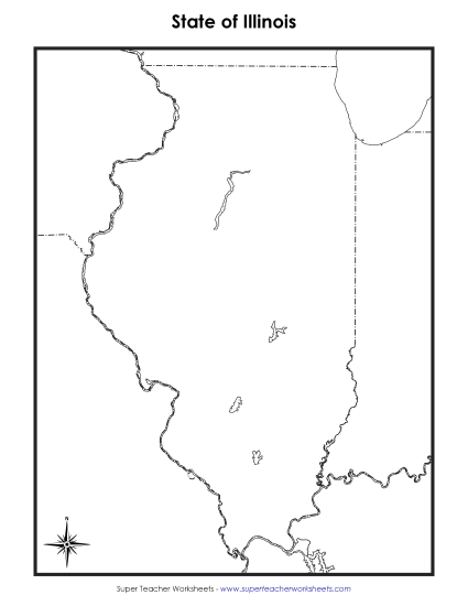 Maps - Illinois: Blank Map