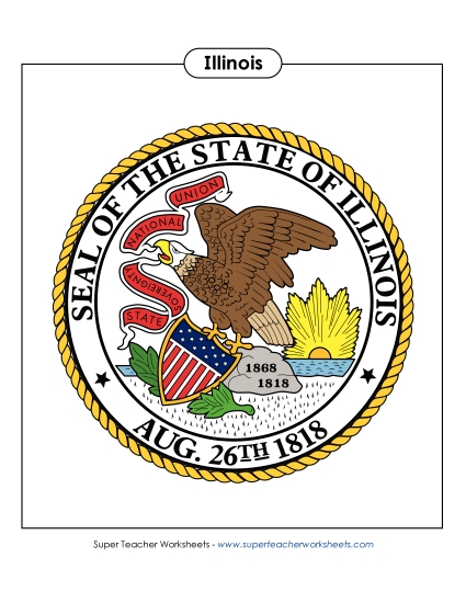 Flags & Seals - Illinois State Seal (Full-Color Version)