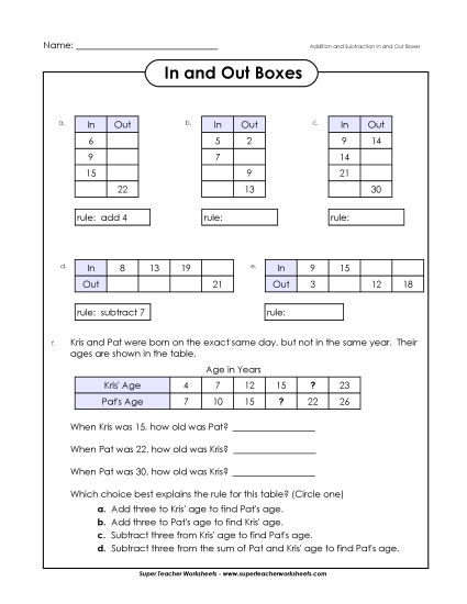 Intermediate - In & Out Boxes (Intermediate)