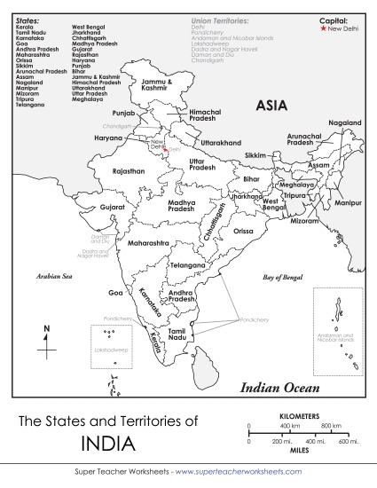 Maps of India - India State/Territory Map Maps of India - India State/Territory Map