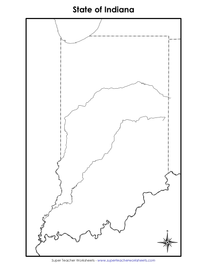 Maps - Indiana: Blank Map