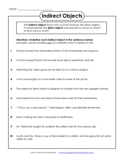 Indirect Objects