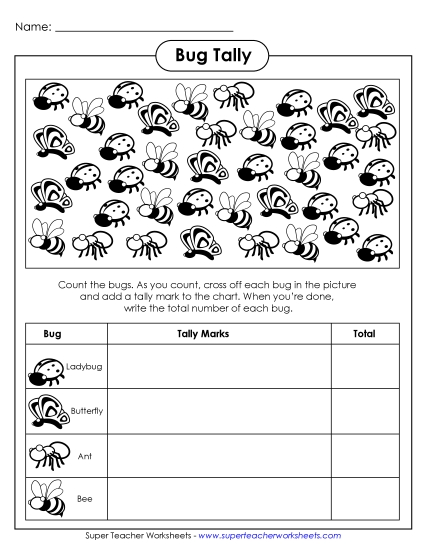 Counting Tallies - Insect Tally