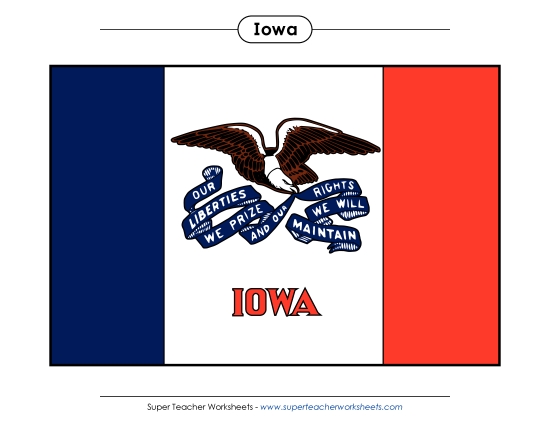 Flags & Seals - Iowa State Flag (Full-Color Version)