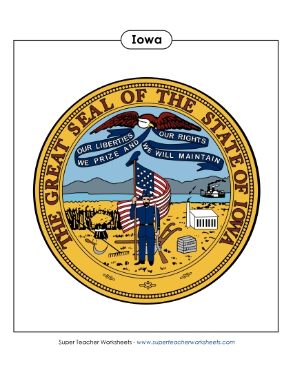 Flags & Seals - Iowa State Seal (Full-Color Version) Flags & Seals - Iowa State Seal (Full-Color Version)