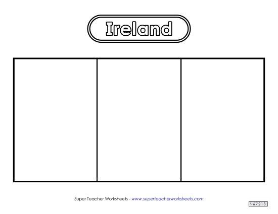 Flag - Irish Flag (Black & White)