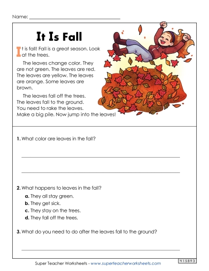 Short Passages - It Is Fall (Short Article)