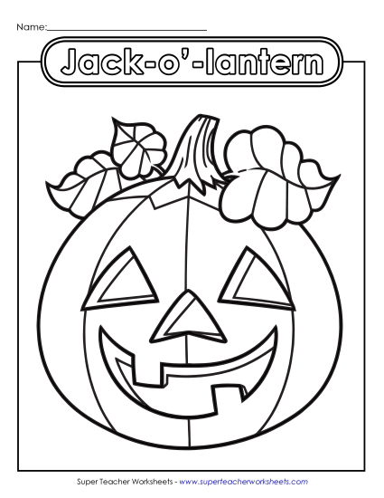 Basic Pictures (For Younger Kids) - Jack-o-Lantern