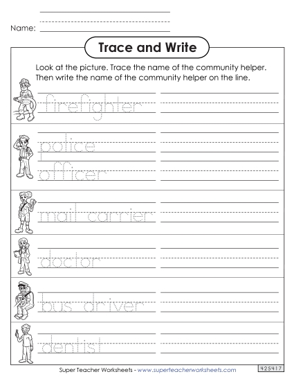 Trace & Write - Job Titles Trace and Write (Worksheet 1) Trace & Write - Job Titles Trace and Write (Worksheet 1)