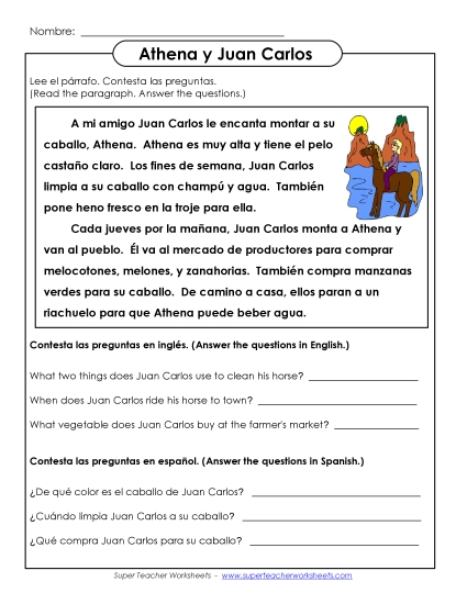 More Short Passages (Level: Basic) - Juan Carlos and His Horse More Short Passages (Level: Basic) - Juan Carlos and His Horse