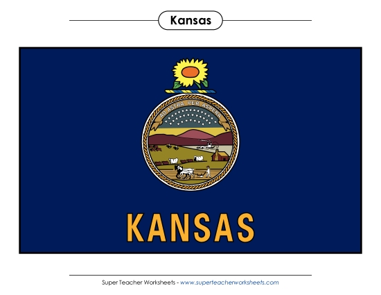 Flags & Seals - Kansas State Flag (Full-Color Version)