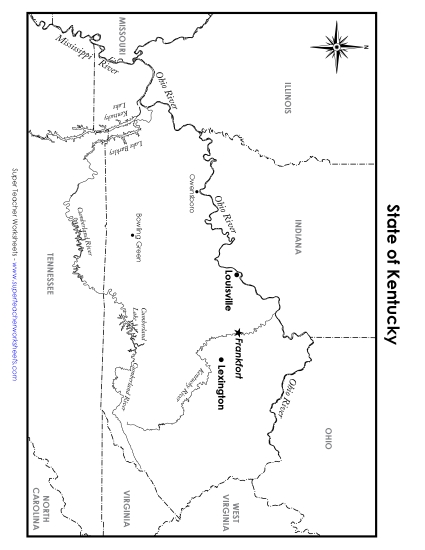 Kentucky - Kentucky Map (Labeled)