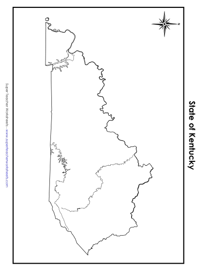 Kentucky - Kentucky Map (No Bordering States) Kentucky - Kentucky Map (No Bordering States)