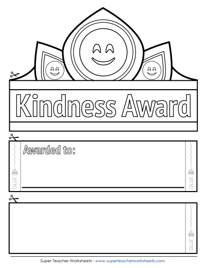 Award Crowns/Hats - Kindness Award (B&W)