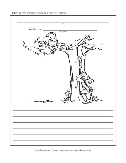 Story Pictures - Kitten in Tree Story Pictures - Kitten in Tree