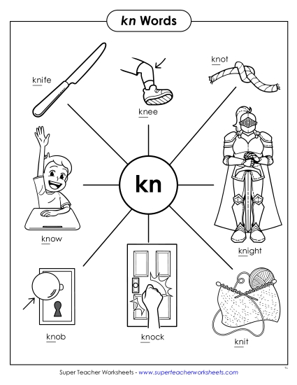 Anchor Chart - Kn- Anchor Chart (Printable PDF Worksheet)