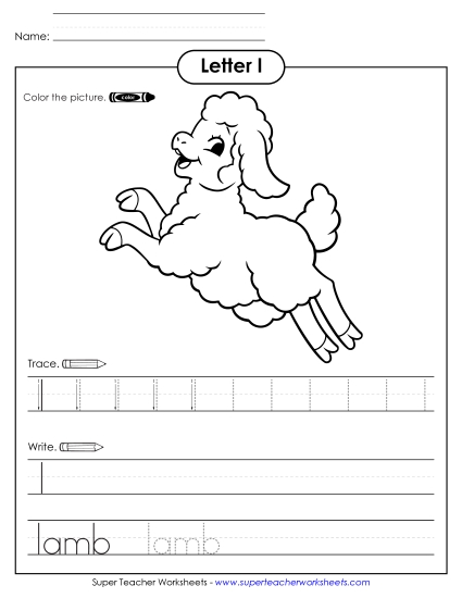 Alphabet Letters - L is for Lamb
