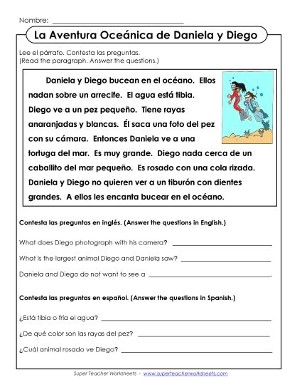 More Short Passages (Level: Basic) - La Aventura Oceánica de Daniela y Diego More Short Passages (Level: Basic) - La Aventura Oceánica de Daniela y Diego