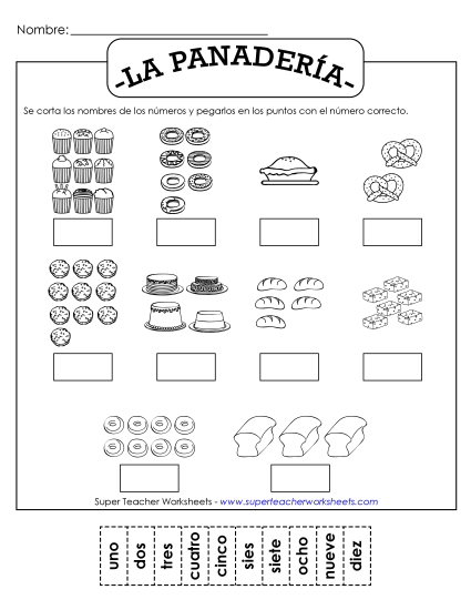 Numbers - La Panaderia (Numbers 1-10) Numbers - La Panaderia (Numbers 1-10)