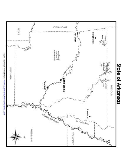 Maps - Labeled Arkansas Map