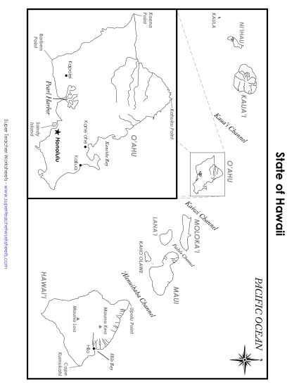 Maps - Labeled Hawaii Map