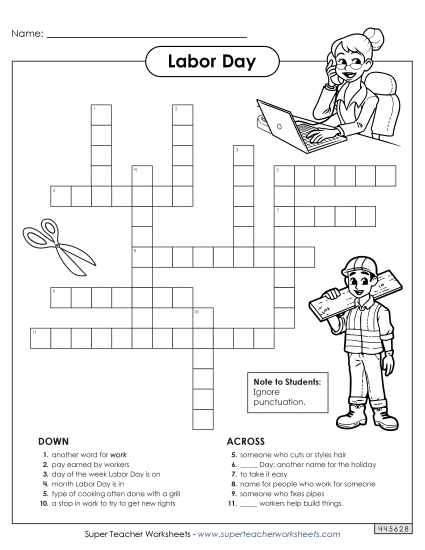 Labor Day Puzzles - Labor Day Crossword Puzzle Labor Day Puzzles - Labor Day Crossword Puzzle