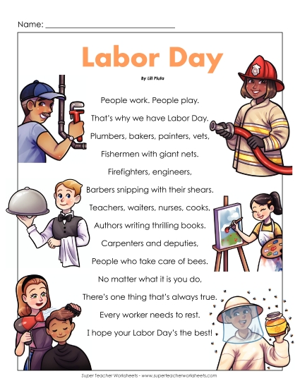 Holiday Poems - Labor Day (Labor Day)